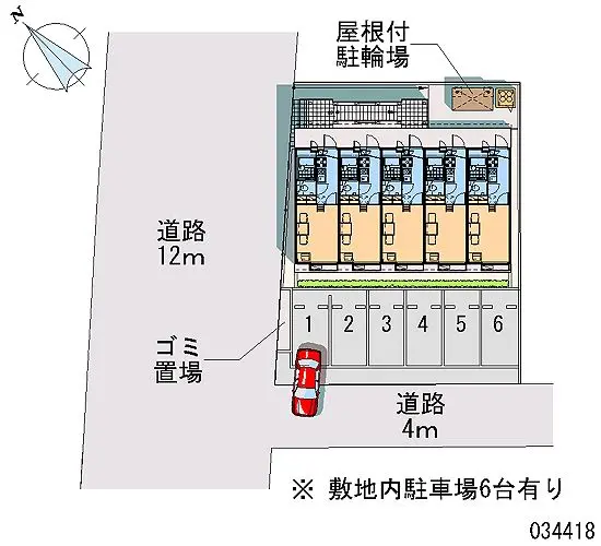 ★手数料０円★厚木市愛甲　月極駐車場（LP）